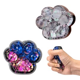 2PCS Squishies Toy, Star Handmade Taba Squishy Kit, Easter Egg Hunt Basket Filler, Cat Paw Pressure Relief Toy, Suitable for Children, Teenagers, Adults, Families, Offices, and Relaxation