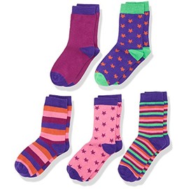 Magic Kids Girl's Happy Ankle Socks, Multicoloured (Lilac 600), 15-18