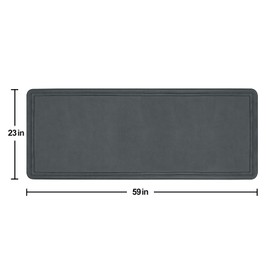 ITSOFT Memory Foam Bath Mat, Non-Slip, Super Soft & Washable, Perfect for Your Bathroom (Charcoal Grey, 150 x 58 cm)