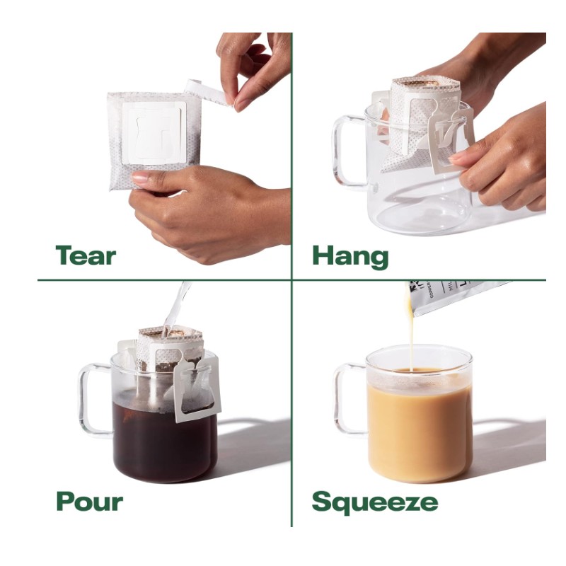 Copper Cow Premium Pour Over Single-Serve Vietnamese Churro Coffee &