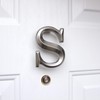 Monogram Letter S Door Knocker - Nickel