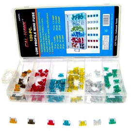120 Pc Low Profile Mini Car Fuse Auto Trucks S.u.v`s Ctt