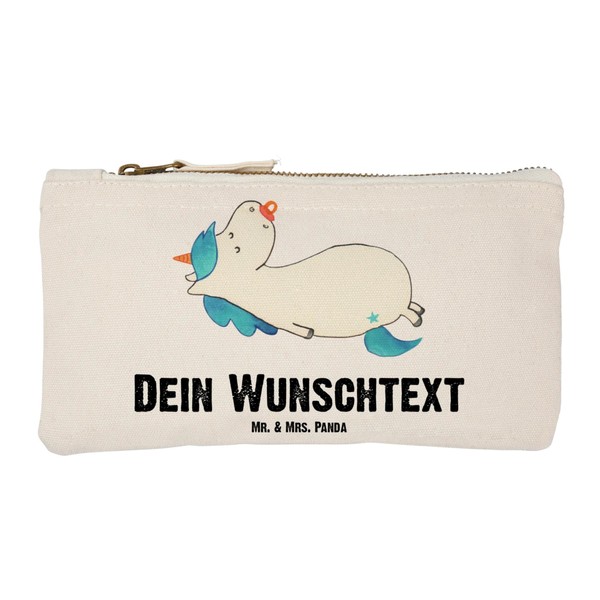 Mr. & Mrs. Panda Make-up bag unicorn dummy, White Personalised,