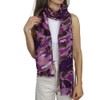 La Fiorentina 100% Wool Deer Print Scarf - Purple Combo