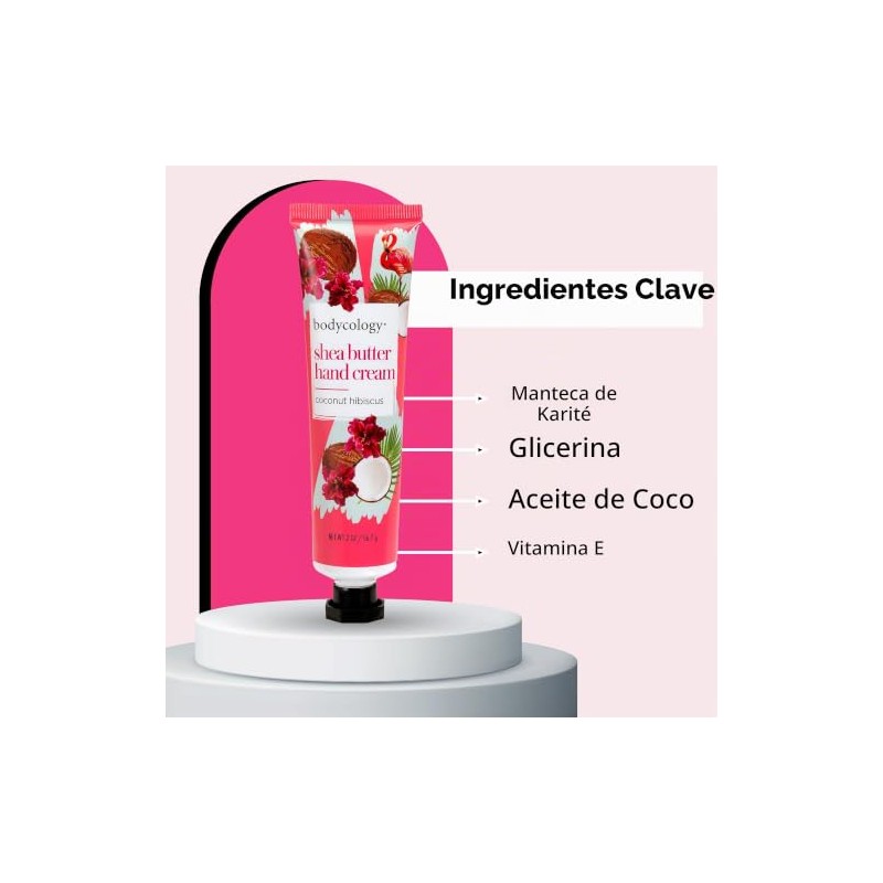 Bodycology shea butter hand cream Crema para Manos Coconut Hibiscus