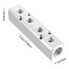 KONTONTY Aluminum Air Hose Inline Manifold Block Splitter Pneumatic Fitting