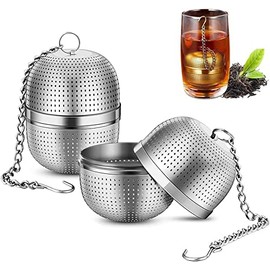 U Chef Juego de Infusores de té de Acero Inoxidable 2 Piezas, Colador De Especias, Filtro de Té de Metal, Colador Té Reutilizable para Hojas Sueltas/Condimentos