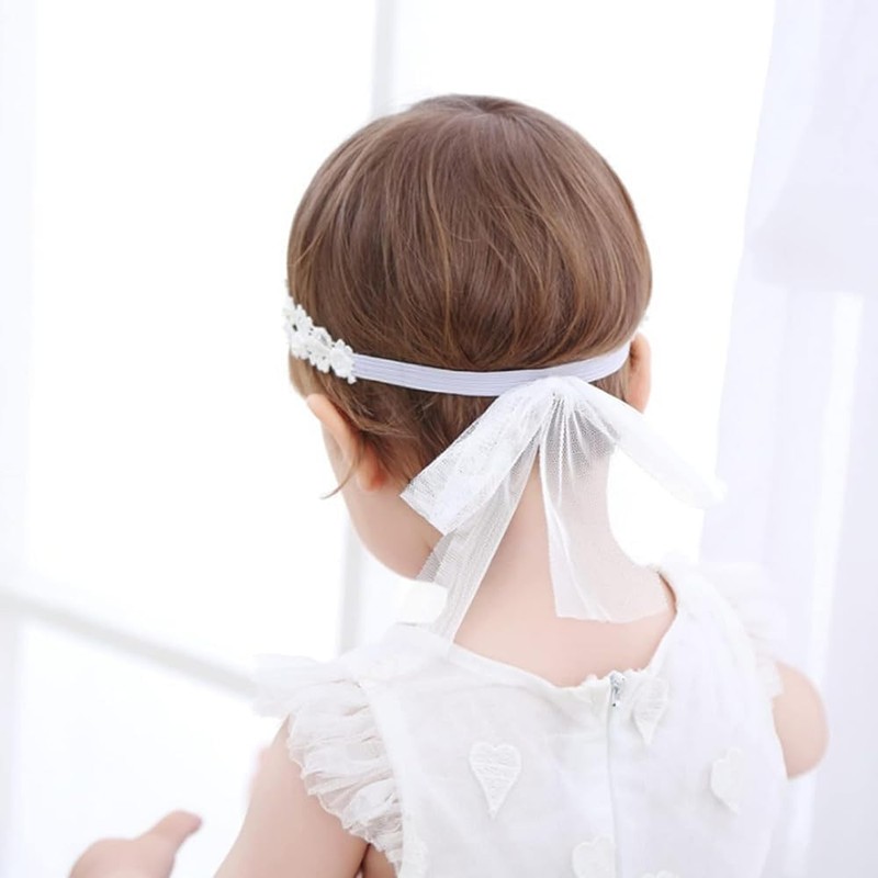 BTtime ベビー ヘアバンド 4点セット レースかわいい ヘアアクセサリー お 赤ちゃん 女の子 髪飾り