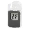Grey Digital Window Thermometer for Indoor and Outdoor Use 7.5