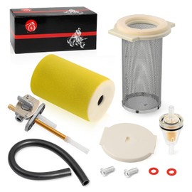 Air Filter & Guide & END CAP Kit Fuel Valve Petcock For Yamaha Big Bear 350 2WD 4WD 1987-1999 Kodiak 400 YFM400FW 1993-1999 1YW-14458-01-00 2HR-24500-02-00