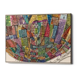 Epic Graffiti ' Modern Map of St. Louis' by Nikki Galapon Giclee Canvas Wall Art, 16" x 12", Multi