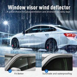 RWYSSYTF 4Pcs Window Visors Vent Deflectors for Kia Telluride 2020 2021 2022 2023 2024 Tape-on Rain Guards Shade
