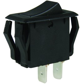 Gardner Bender GSW-41 Electrical Appliance Rocker Switch, SPST, ON-OFF, 16 A/125V AC, Spade Terminal , Black