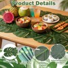 6 Pcs Artificial Palm Leaves Table Runners, 72 Inch Tropical