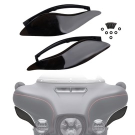 Sportfairings Black Adjustable Air Deflectors Side Wings Wind Deflector Fairing Compatible for Harley Touring 2014-2021 Electra Glide Street Glide Tri Glide