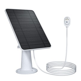 Upgraded Solar Panel Charging Compatible with Pro 5S, Arlo Pro 4, Pro 3, Pro 3 Floodlight, Ultra 2, Ultra, 4W Solar Panel with 9.8ft Charging Cable, IP65 Waterproof, Includes Secure Wall Mount, 1 Pack