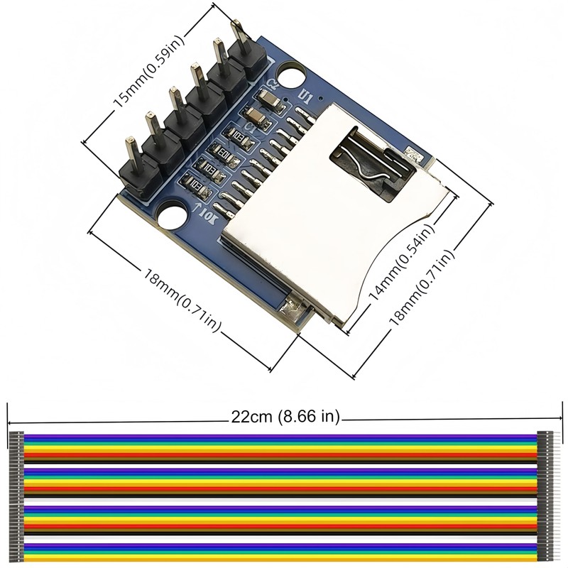 Yuuhseel 6PCS 3.3V Mini Micro SD Card Module 6 Pin