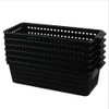 Begale 6 Pack Slim Plastic Storage Baskets, Plastic Small Cupboard