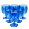 yongzhenlite Set of 6 Acrylic Wine Goblets,12 oz plastic Wine