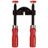 Bessey KT5-2 Edge clamp with two wooden handle, Black/Red/Silver
