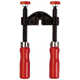 Bessey KT5-2 Edge clamp with two wooden handle, Black/Red/Silver