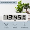 ADE Digital Radio-Controlled Clock Living Room with Temperature Display, Very