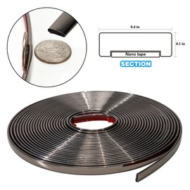 JSIWOTH 52.5 Ft Peel and Stick Trim, Shiny Gunmetal Molding Trim Waterproof for Wall, Baseboard, Edges, Borders, Window Frames, Backsplash Tiles, Flexible and Self Adhesive Trim