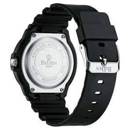 LN LENQIN Mens Watches Analog Quartz Watches Men 50M Waterproof Watch Fashion Business Casual Mens Designer Watch with Date Wrist Watches for Man (R009-Black-Red)