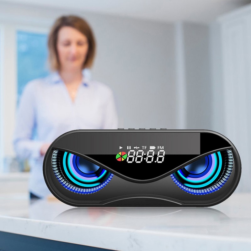 ABS Multifunction Alarm Clock Bluetooth Speaker Voice Prompt Call Function