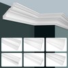 Grand Decor Stucco Moulding Ceiling Modern, PU Hard Foam, White,