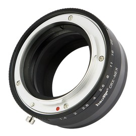 Haoge manual lens adapter for Contalex CRX mount lenses for Sony E-mount NEX cameras such as α NEX, α NEX, Nex-5N, Nex-7, Nex-7N, -C3, Nex-F3, A6500, A6300, A6000, A5000, A3500, A3000, Nex-. vg10