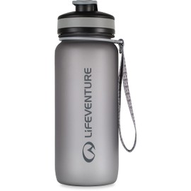 Lifeventure 650ml Tritan Water Bottle for Fitness, Hiking, Camping, Outdoor Sports, Made From BPA-Free Material, Leak-Proof, Flip-Top Lid, With Handle, Graphite