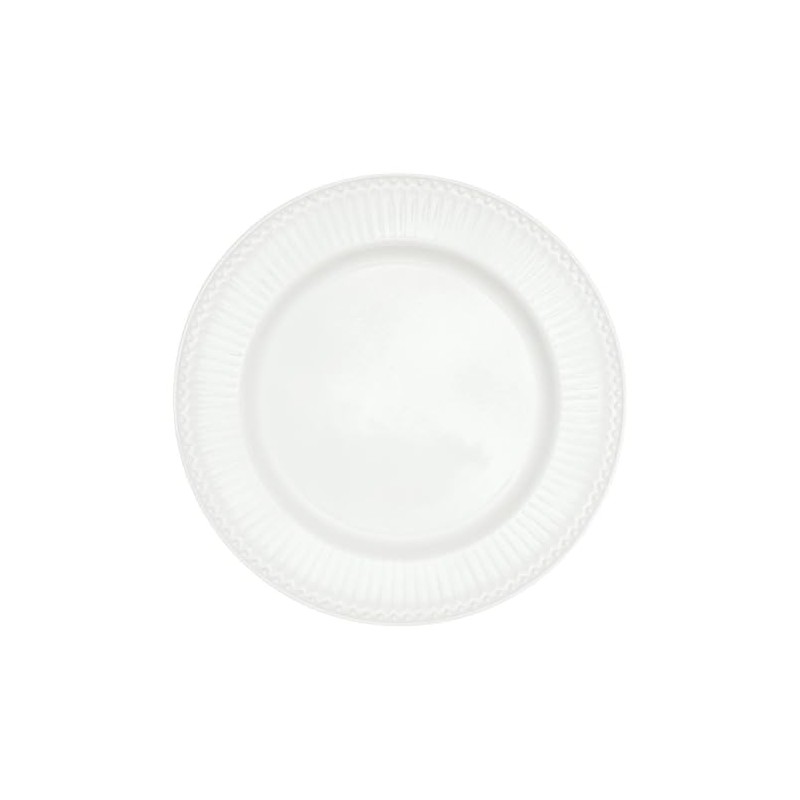GreenGate Alice White Dinner Plate