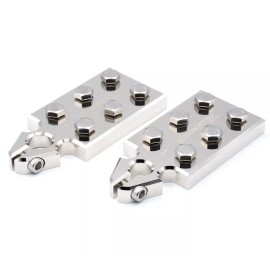ILL Customz Pair ILL Customz 6 Spot Flat Lug Battery Terminal SAE Top Post Clamp