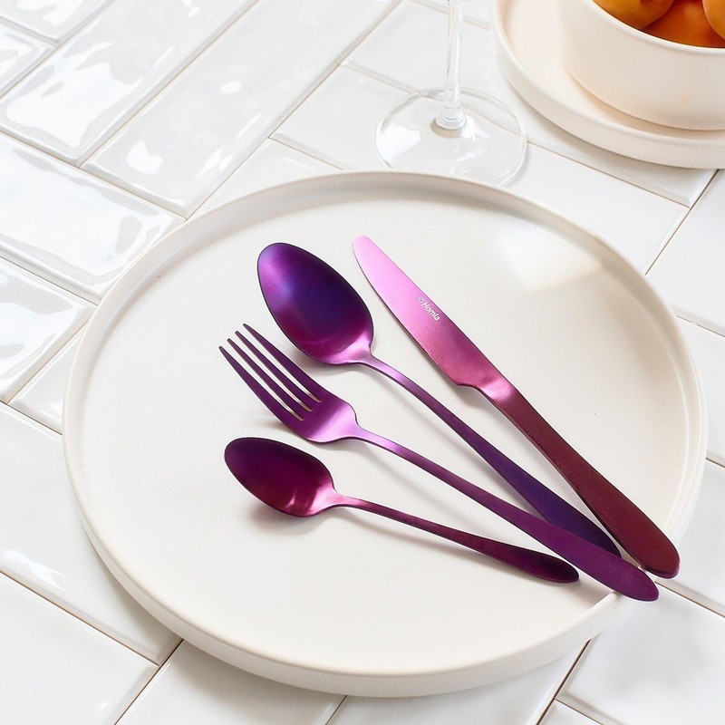 Homla ABELE Bestek Set, matt, violet, 16 pieces