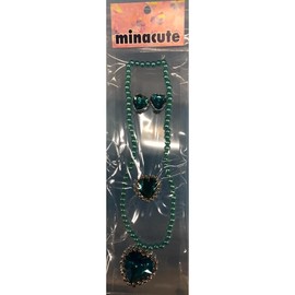 minacute Q2018 Access Set Ring Earrings Necklace, Blue