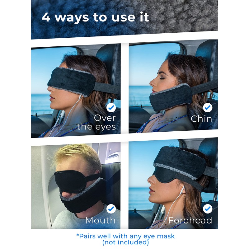 SeatSleeper Travel Pillow Alternative Stops Bobbing | Airplane Head Straps