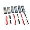 JZK 6pcs 600V 15A Dual Rows Screw Barrier Terminal Block,
