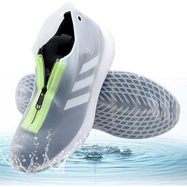 Silicone Shoe Cover Waterproof, Reusable Boot Shoes Covers with Zipper,Non Slip Rain Snow Bowling Travel Indoor Outdoor Overshoe  Black Comfortable - Color: black, Size: X-Large