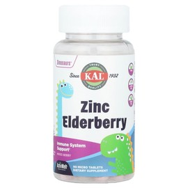 KAL Dinosaurs Zinc Elderberry Mixed Berry 90 Micro Zinc Mineral Supplement, 1 Count / KAL 칼 Dinosaurs 징크 엘더베리 혼합 베리 90 마이크로 정 아연 미네랄보충제, 1개