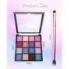 Eyeshadow Palette, 16 Colours, Eyeshadow Matte Shimmering and Brush, Eyeshadow
