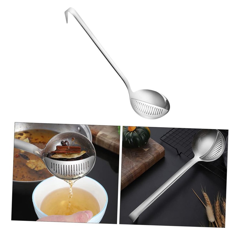 Dual Purpose Soup Spoon Colander Soup Oil Separator Ladle Soup