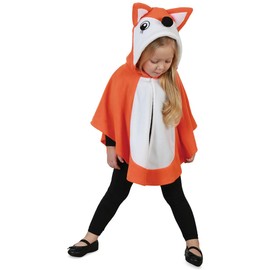 KarnevalsTeufel Costume Outfit Cape Fox Cape Forest Animal with Hood and Ears for Children (98)