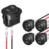 JTGYMY 12V Circular Toggle Switch, 2-Pin SPDT, 20A/12V DC, 10A/125V