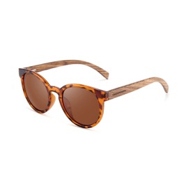 GREENTREEN Wooden Sunglasses for Men Women: Polarised Lenses - Polarized Sunglasses for Driving Hiking Fishing - Driver Hiker Anglers - UV400 Protection (light brown)