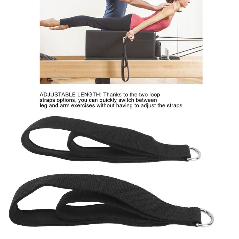 Pilates Straps, Pack of 2, Non-Slip, Adjustable Exercise Straps for