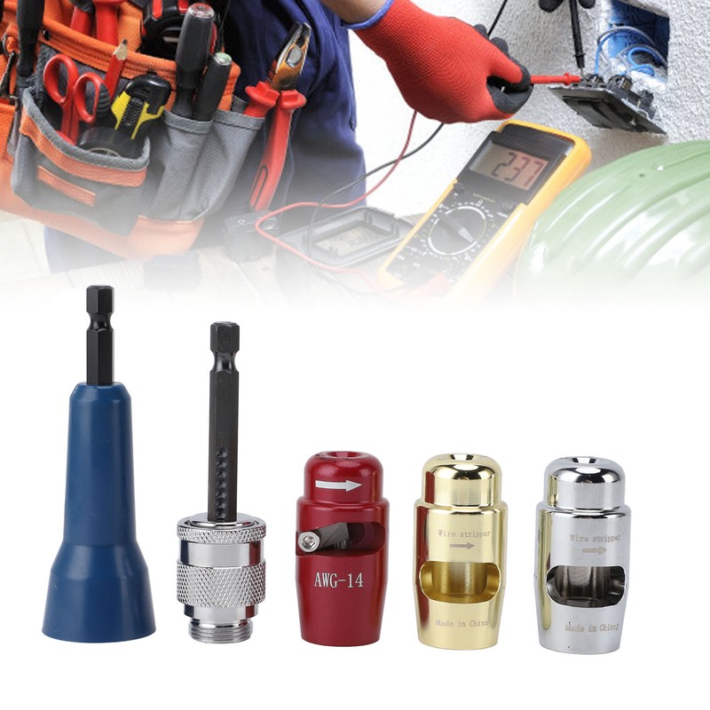 Wire Stripping and Twisting Tool Aluminum Portable Drill Wire Stripper