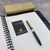 LACHIEVA LUX Black Elegant Crystal Executive Metal Ballpoint Pen with