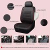 CAR PASS Universal FIT Piping Leather Two Front Seat Covers