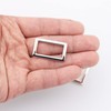 JWBIZ 8 Pcs Metal Flat Rectangle Rings Buckle for Bag